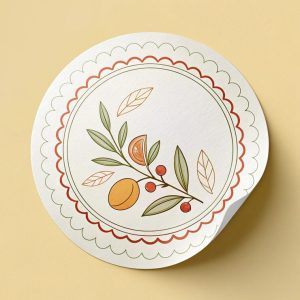 Печать круглых наклеек